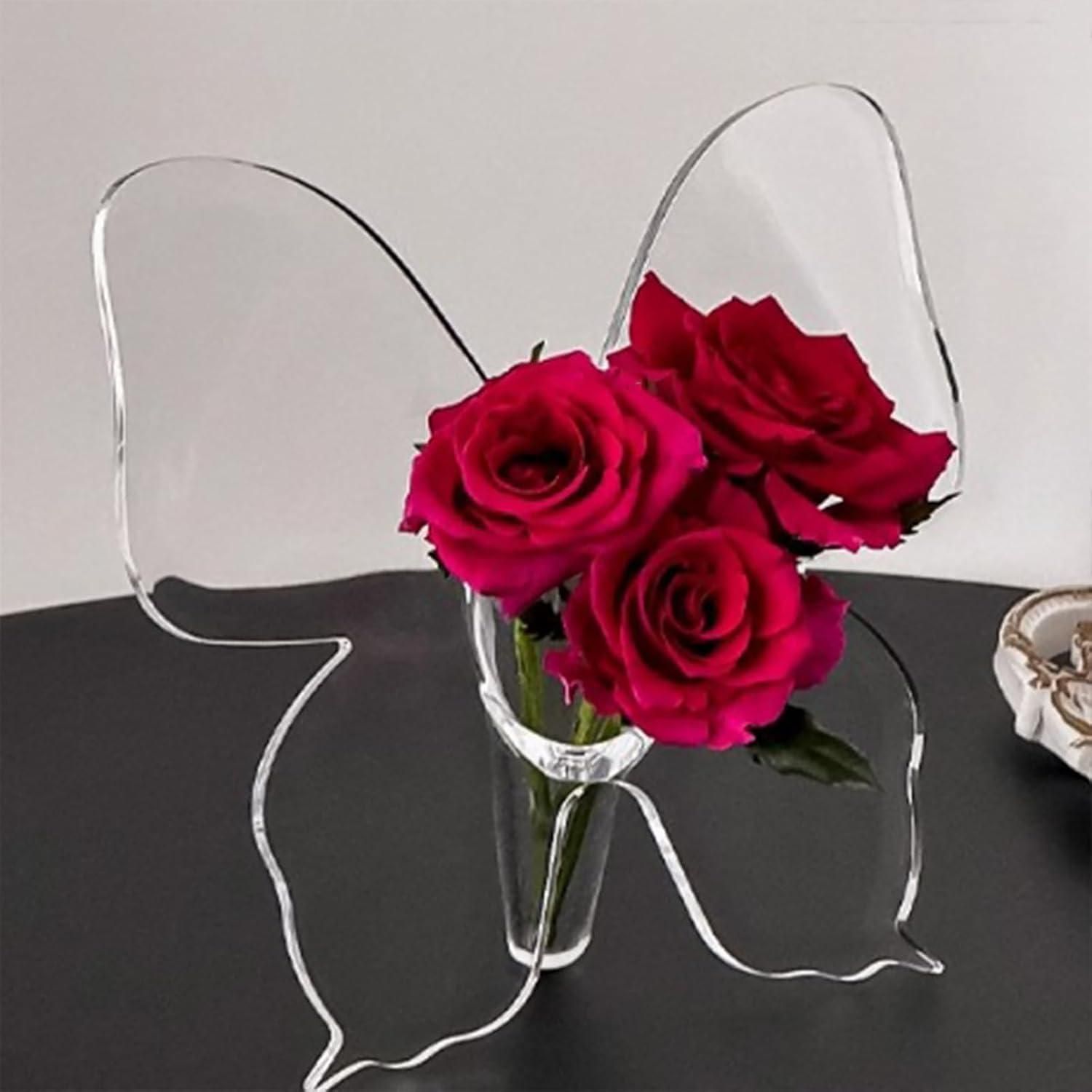 Clear Butterfly Frame Vase