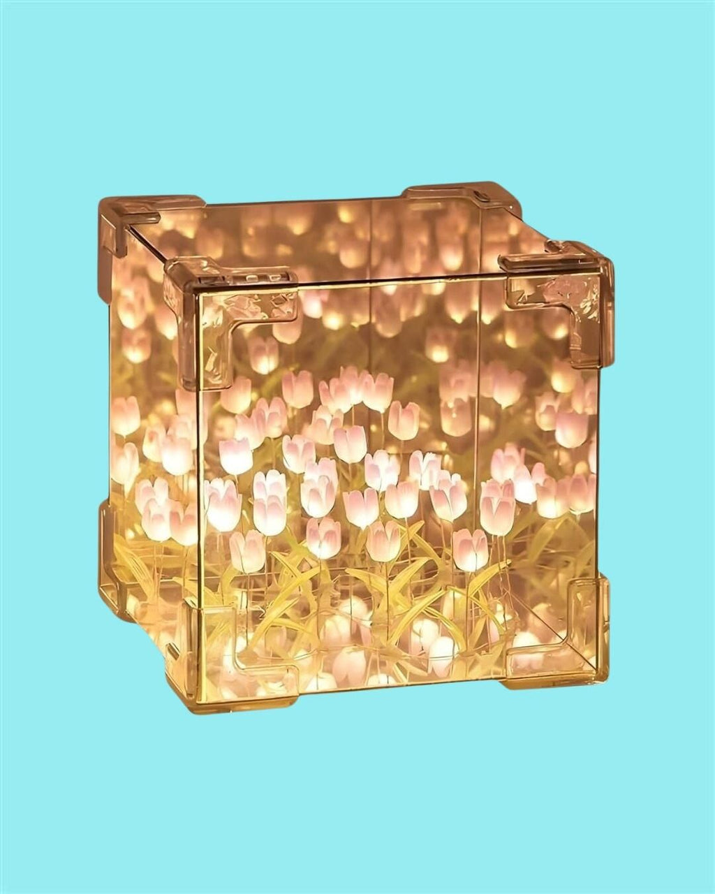 DIY Tulip Cube Mirror Lamp